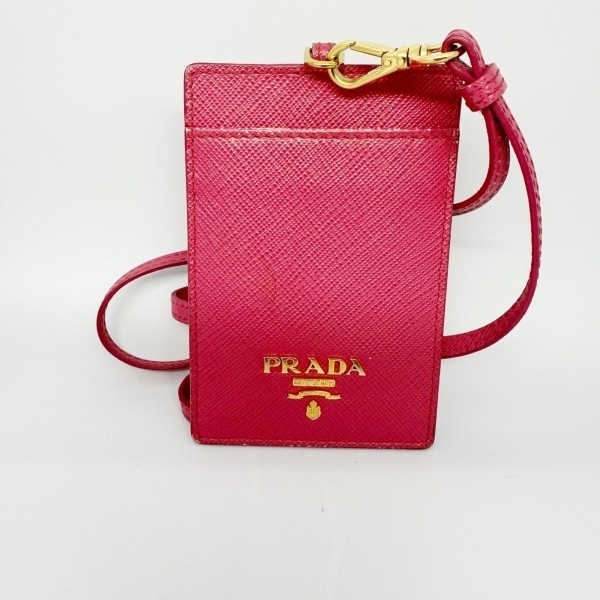 プラダ PRADA パスケース - レザー ピンク 財布