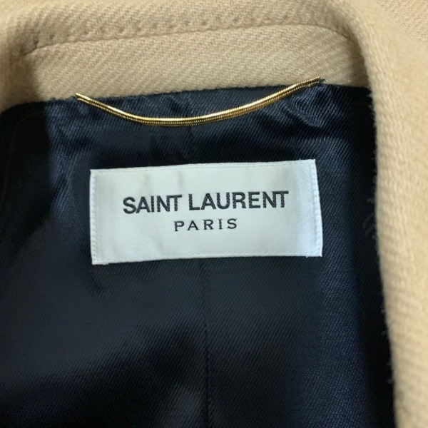 サンローランパリ SAINT LAURENT PARIS 437933 - ベージュ レディース 長袖/肩パッド/ダブル/冬 コート_画像3