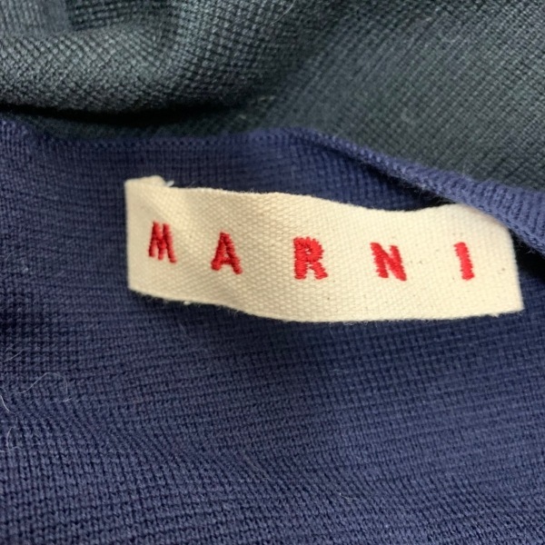 マルニ MARNI カーディガン サイズ42 M - 黒×ダークネイビー×白 レディース 長袖/ロング丈 トップス_画像3