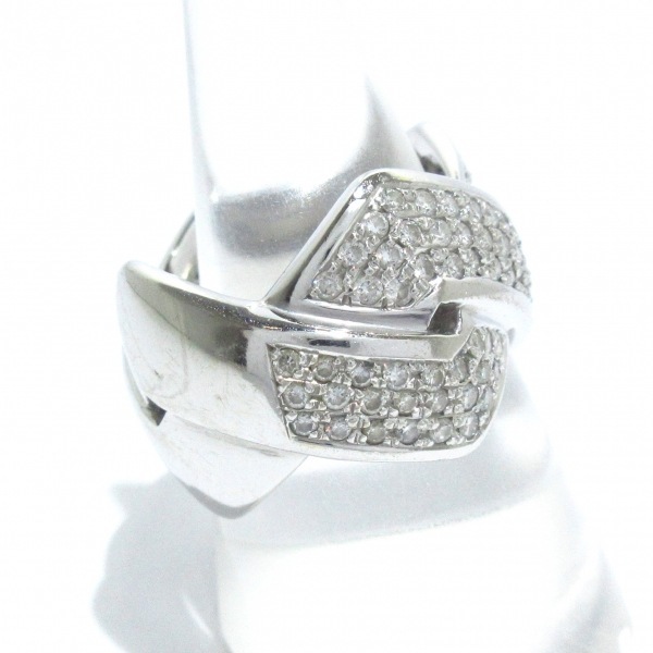 ノーブランド Unbranded リング 20 号 K18WG×ダイヤモンド 1.581刻印 美品 アクセサリー（指）_画像2