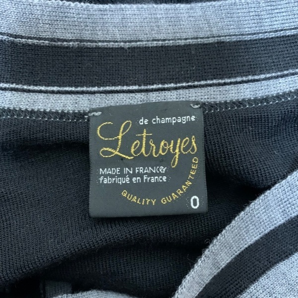 ルトロワ Letroyes カーディガン サイズ0 XS - 黒×グレー レディース 長袖 トップス_画像3