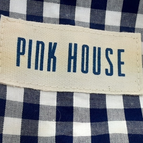  Pink House PINK HOUSE cardigan - navy × ivory lady's long sleeve / border / long height beautiful goods tops 