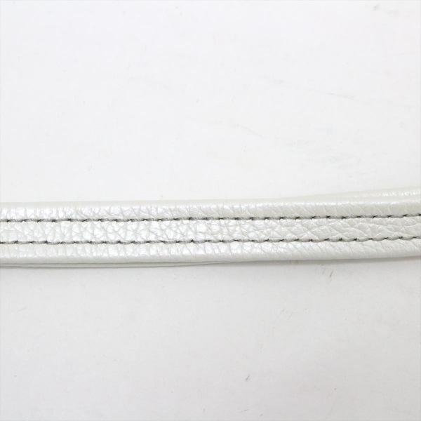 ペレボルサ PELLE BORSA ショルダーバッグ - PVC(塩化ビニール)×レザー ライトグレー×白 ストラップ着脱可/2way 美品 バッグの画像6