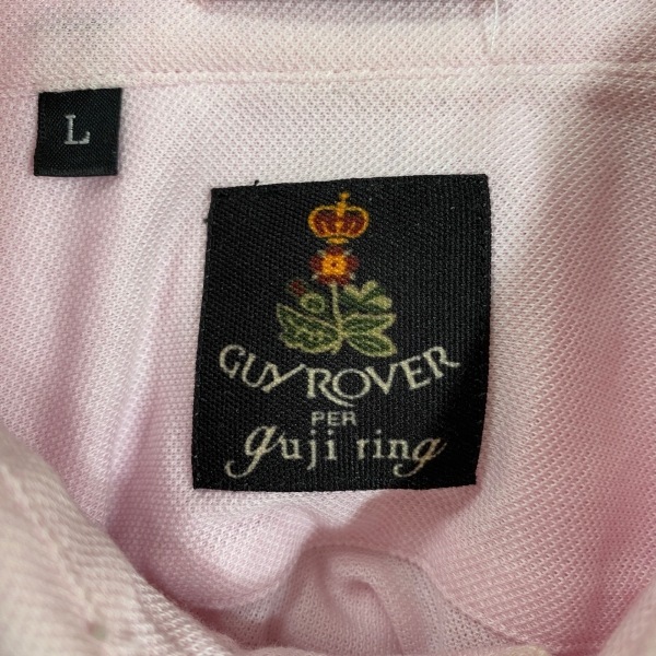 ギローバー Guy Rover 半袖ポロシャツ サイズL - ピンク メンズ Guji ring トップス_画像3