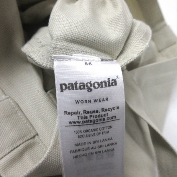 パタゴニア Patagonia トートバッグ - キャンバス アイボリー×黒×マルチ 美品 バッグの画像8