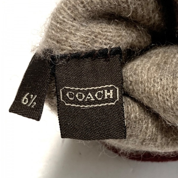 コーチ COACH - スエード ボルドー レディース 手袋の画像4