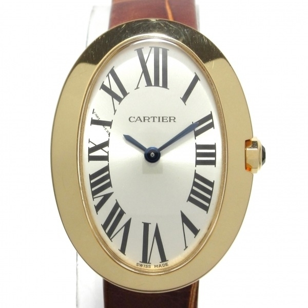 Cartier(カルティエ) 腕時計 ベニュワールSM W8000007 レディース K18PG/新型/クロコベルト シルバーの画像1