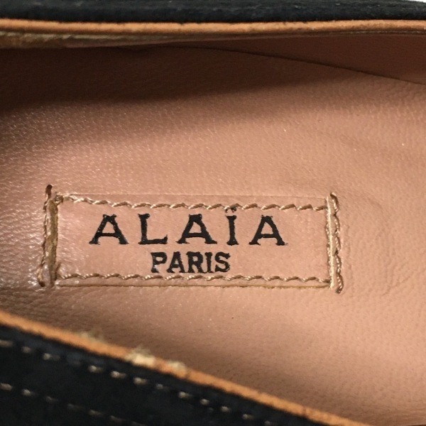 アライア ALAIA パンプス 36 - スエード 黒 レディース リボン/アウトソール張替済 靴_画像5