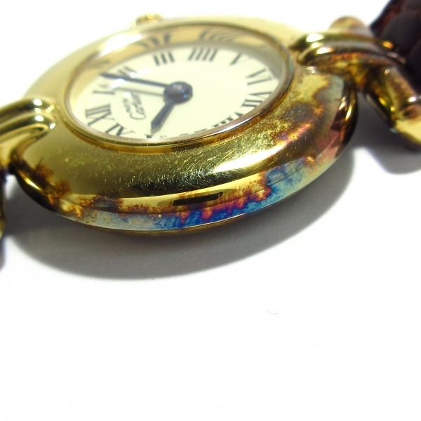 Cartier(カルティエ) 腕時計 ヴェルメイユ レディース 925/革ベルト アイボリー_画像9