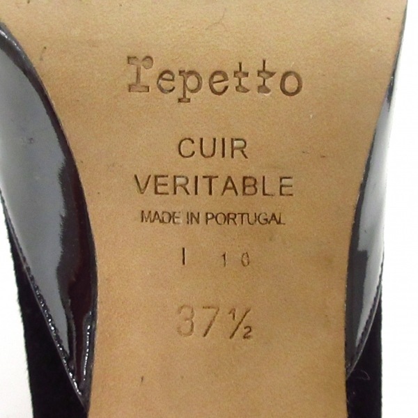 レペット repetto パンプス 37 1/2 - エナメル（レザー）×スエード 黒 レディース 靴_画像6