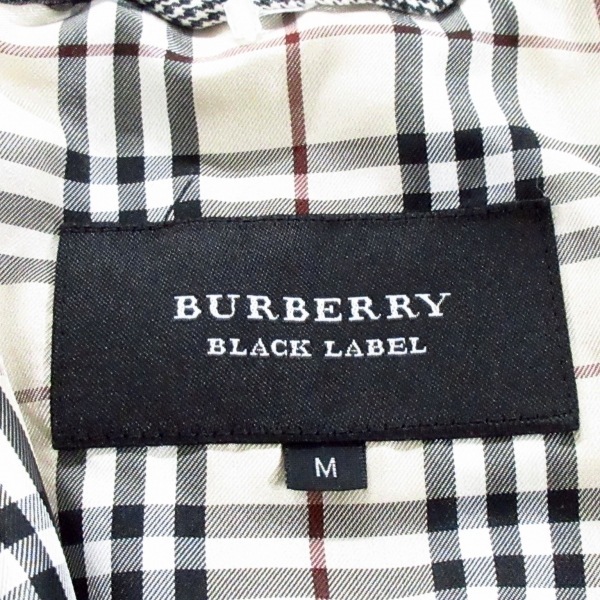 バーバリーブラックレーベル Burberry Black Label ブルゾン サイズM - 白×黒 レディース 千鳥格子/長袖/ジップアップ/春/秋 ジャケットの画像3
