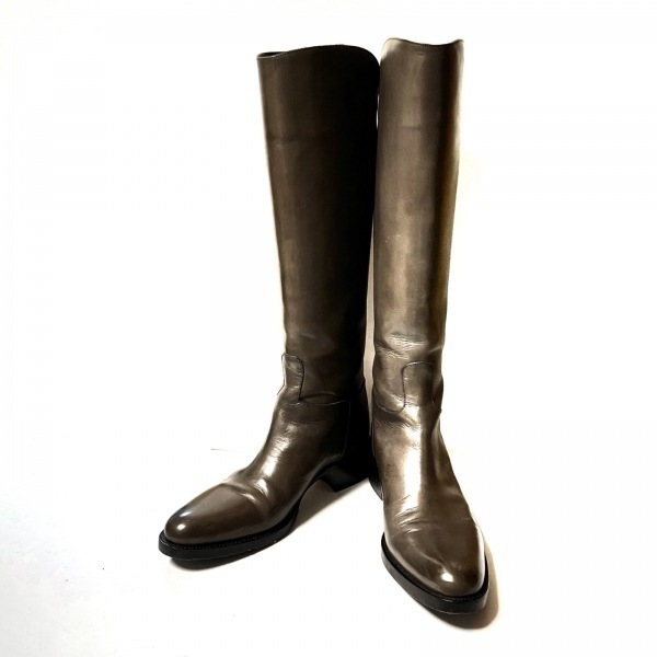  Sartre SARTORE long boots 37 - leather dark brown out sole re-upholstering settled / wood heel shoes 