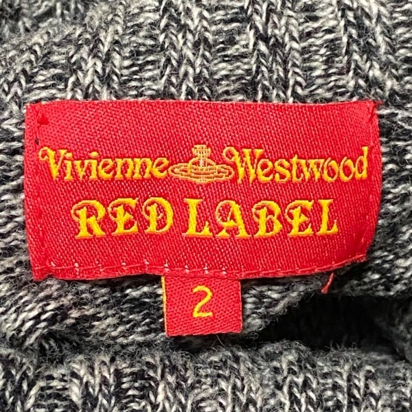 ヴィヴィアンウエストウッドレッドレーベル VivienneWestwoodRedLabel 長袖セーター/ニット サイズ2 M - 黒×白 レディース タートルネック_画像3
