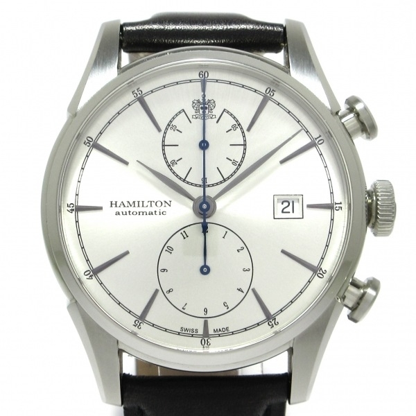 HAMILTON(ハミルトン) 腕時計 スピリットオブリバティ H324160 メンズ 裏スケ/クロノグラフ シルバー