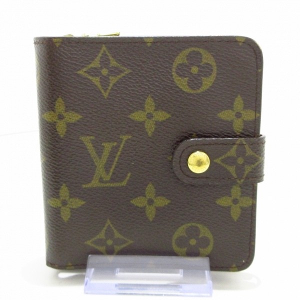 ルイヴィトン LOUIS VUITTON 2つ折り財布 M61667 コンパクト・ジップ モノグラム・キャンバス CA0055 財布 モノグラム