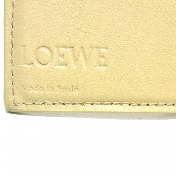 ロエベ LOEWE 3つ折り財布/ミニ/コンパクト アナグラム トライフォールド レザー ベージュ 財布の画像5