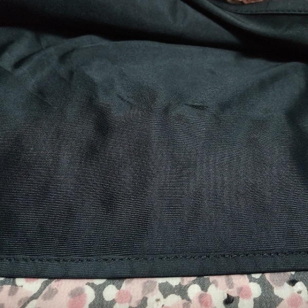 ローズティアラ Rose Tiara サイズ42 L - 黒×ピンク×マルチ レディース 七分袖/ひざ丈/花柄/フリル 美品 ワンピース_画像8