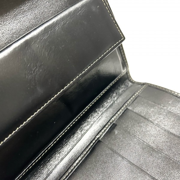 フェンディ FENDI 3つ折り財布 03070 ペカン PVC(塩化ビニール)×レザー ダークブラウン×ブラウン ストライプ 財布の画像6