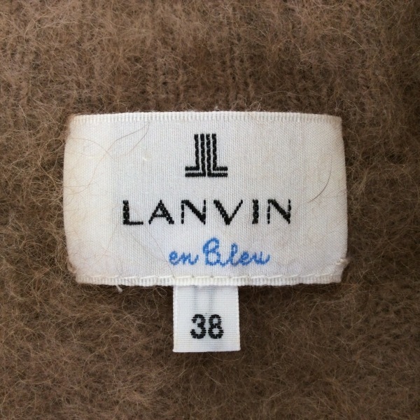 ランバンオンブルー LANVIN en Bleu カーディガン サイズ38 M - ライトブラウン×黒 レディース 長袖/リボン トップス_画像3