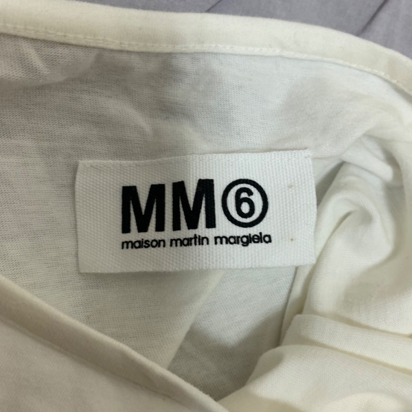 エムエムシックス MM6 ノースリーブTシャツ サイズS - 白×グレー レディース トップスの画像3