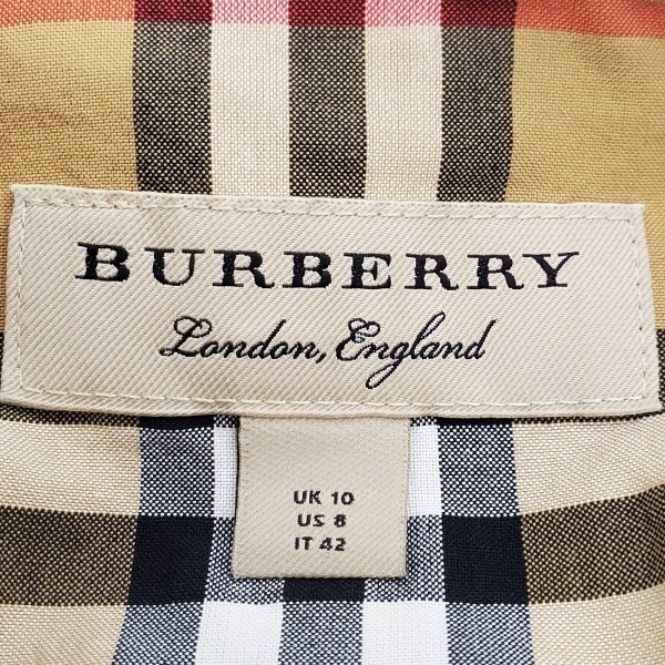 バーバリーロンドンイングランド BURBERRY LONDON ENGLAND 長袖シャツ サイズUS 8 ベージュ×ブルー×マルチ メンズ トップス_画像3