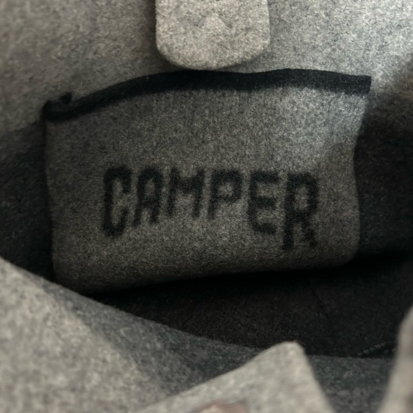 カンペール CAMPER トートバッグ ブランケットヘイズ ウール グレー×ダークグレー バッグ_画像8