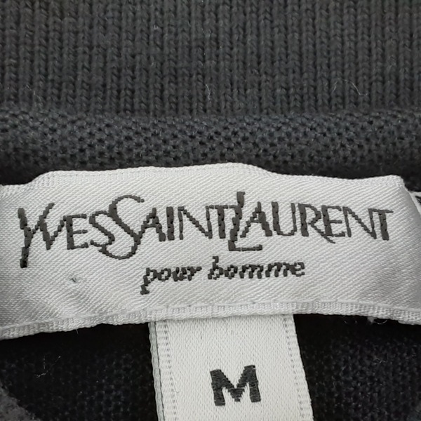 イヴサンローラン YvesSaintLaurent 半袖ポロシャツ サイズM - 黒 メンズ トップス_画像3