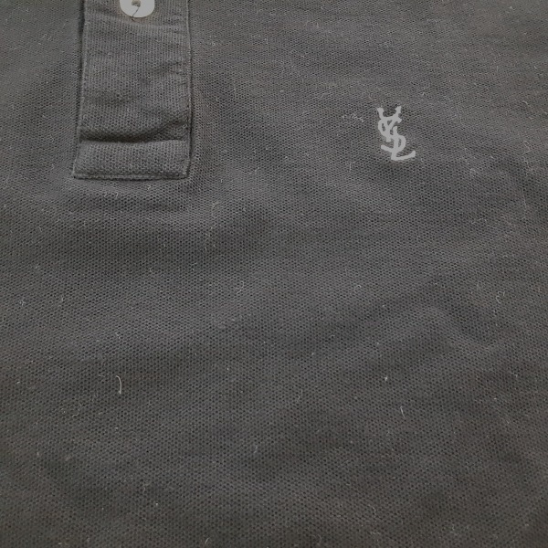 イヴサンローラン YvesSaintLaurent 半袖ポロシャツ サイズM - 黒 メンズ トップス_画像6