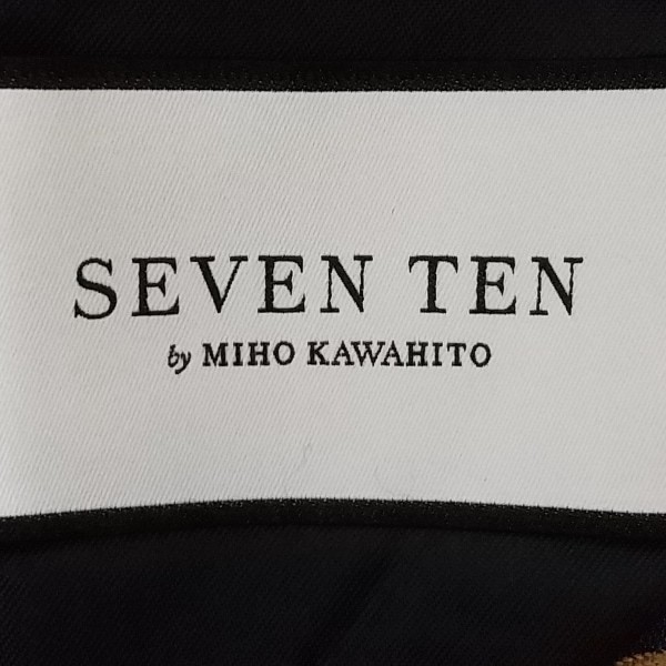 セブンテン バイミホカワヒト SEVEN TEN by MIHO KAWAHITO サイズS - 黒×ライトブラウン×ベージュ レディース 新品同様 ワンピース_画像3