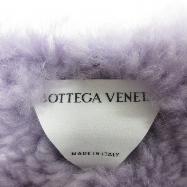 ボッテガヴェネタ BOTTEGA VENETA 649455 シェアリングテディボアストール ムートン パープル 中綿 美品 マフラー_画像2