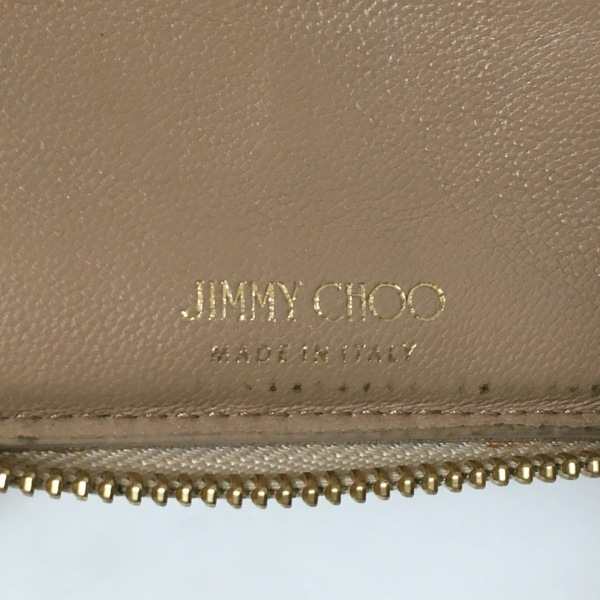 ジミーチュウ JIMMY CHOO 2つ折り財布/ミニ/コンパクト レジーナ レザー×金属素材 ゴールド 財布_画像5