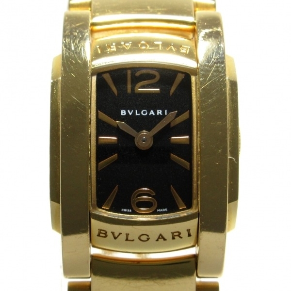 BVLGARI(ブルガリ) 腕時計 アショーマ AAP26G レディース 金無垢/K18PG 黒