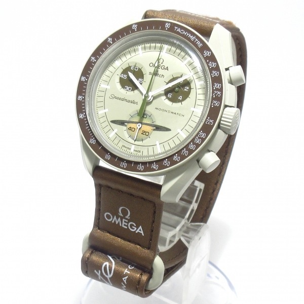 OMEGA(オメガ) 腕時計 BIOCERAMIC MOONSWATCH/MISSION TO SATURN SO33T100 メンズ サターン/swatchコラボ ベージュ_画像2