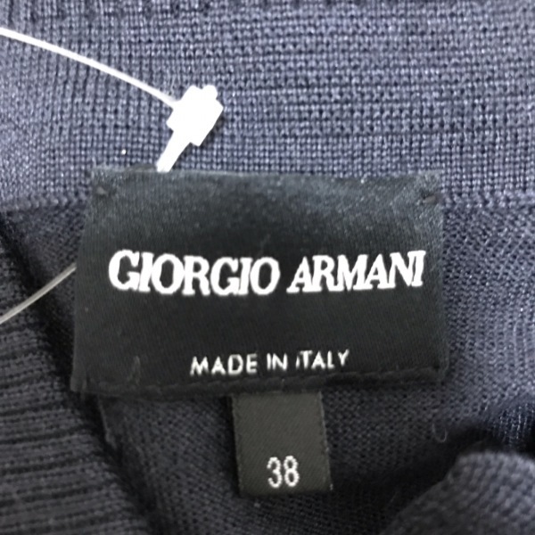 ジョルジオアルマーニ GIORGIOARMANI カーディガン サイズ38 S - ダークネイビー レディース 長袖/カシミヤ/シルク トップス_画像3