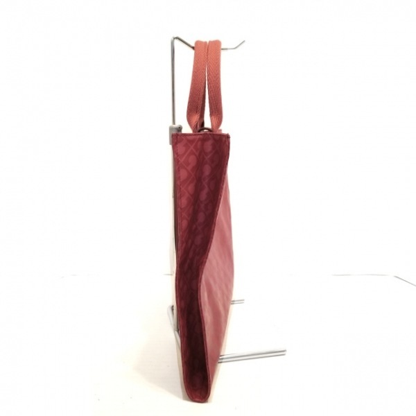 ゲラルディーニ GHERARDINI トートバッグ - PVC(塩化ビニール)×レザー×コットン レッド×ピンク 折りたたみ バッグ_画像2