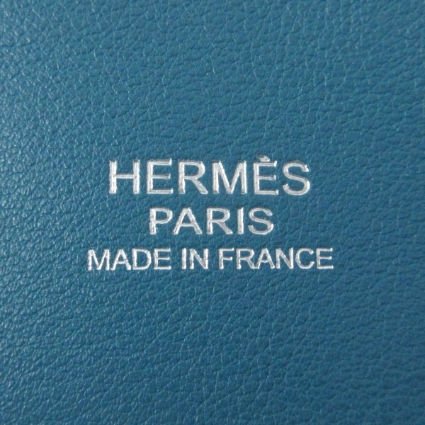 エルメス HERMES ハンドバッグ ボリード1923 31cm ヴォースイフト ブルージーン シルバー金具 □K バッグ_画像7
