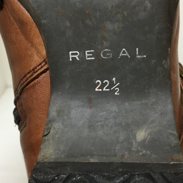 リーガル REGAL ショートブーツ 22 1/2 - レザー ブラウン レディース 靴_画像7