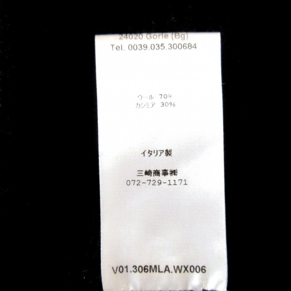 チヴィディーニ CIVIDINI 長袖セーター/ニット サイズ42 M - 黒×ライトブラウン レディース タートルネック/ボーダー トップス_画像4