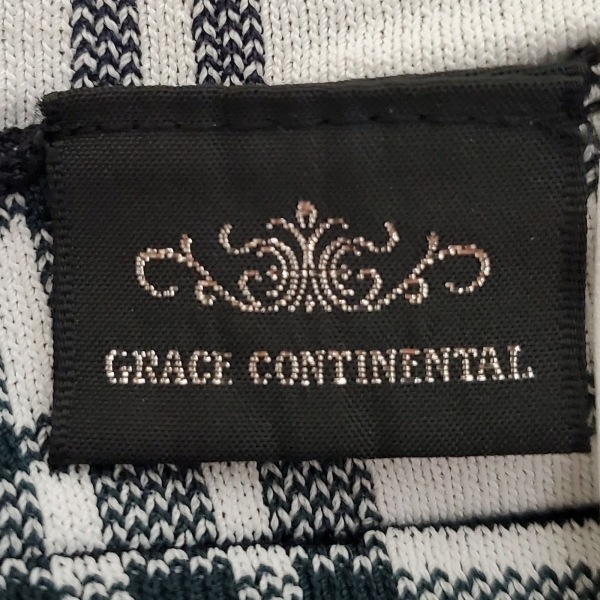 グレースコンチネンタル GRACE CONTINENTAL サイズ36 S - グリーン×黒×マルチ レディース Vネック/長袖/ロング/チェック柄 ワンピース_画像3