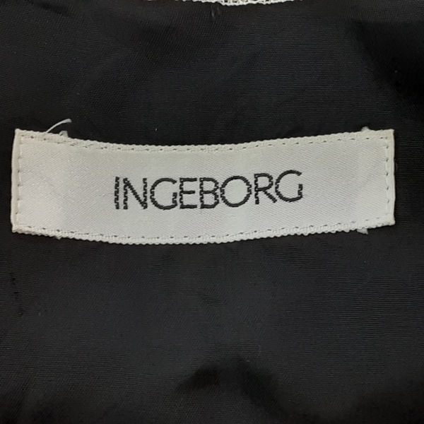 インゲボルグ INGEBORG - 黒×白 レディース 半袖/ロング/レース/フリル/リボン ワンピース_画像3