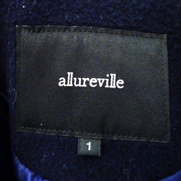 アルアバイル allureville サイズ1 S - ダークネイビー レディース 長袖/ショート丈/秋/冬 美品 コート_画像3