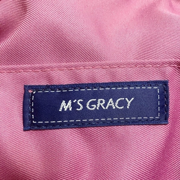 エムズグレイシー M'S GRACY トートバッグ - ポリエステル×合皮 黒 リボン バッグ_画像8