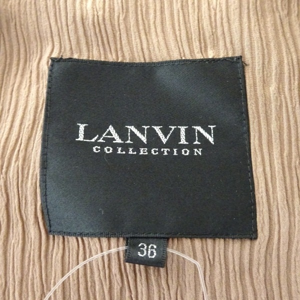 ランバンコレクション LANVIN COLLECTION カーディガン サイズ36 S - ブラウン レディース 半袖/シルク/プリーツ/フリル 美品 トップス_画像3