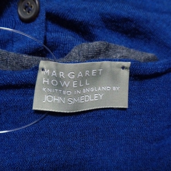 マーガレットハウエル MargaretHowell カーディガン サイズ2 M - ネイビー レディース 長袖 トップスの画像3