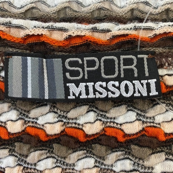 ミッソーニスポーツ MISSONI SPORT 長袖カットソー サイズ44 L - グレーベージュ×オレンジ×マルチ メンズ トップスの画像3