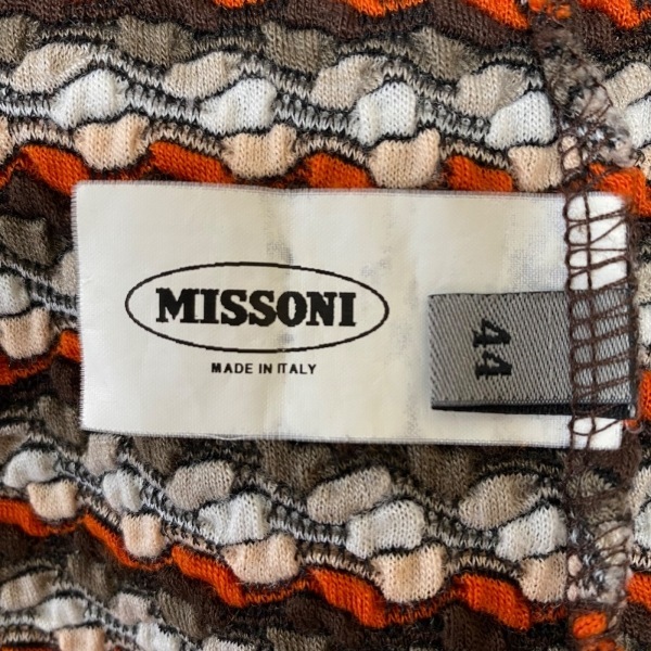 ミッソーニスポーツ MISSONI SPORT 長袖カットソー サイズ44 L - グレーベージュ×オレンジ×マルチ メンズ トップスの画像5