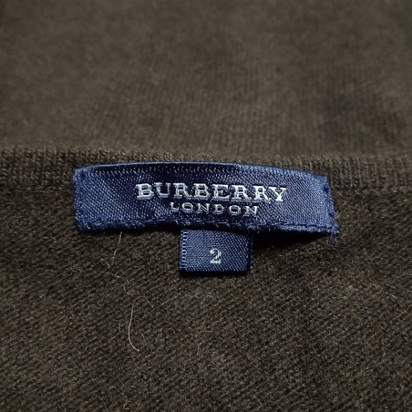 バーバリーロンドン Burberry LONDON 七分袖セーター/ニット サイズ2 M - ダークブラウン レディース フリル トップス_画像3