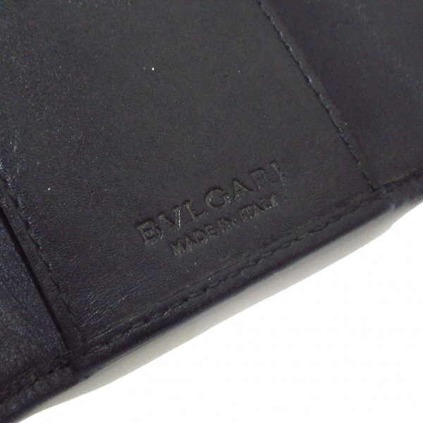 ブルガリ BVLGARI キーケース - PVC(塩化ビニール)×レザー ダークブラウン×黒 6連フック 財布_画像5