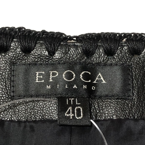 エポカ EPOCA ロングスカート サイズ40 M - 黒 レディース レザー/スエード/フリンジ ボトムス_画像3