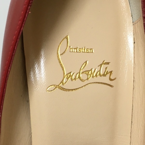 クリスチャンルブタン CHRISTIAN LOUBOUTIN パンプス 37 - エナメル（レザー） レッド レディース オープントゥ/アウトソール張替済 靴_画像5